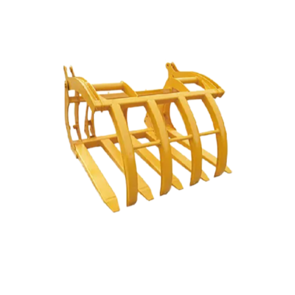 Used Wheel Loader Attachments - Grass Straw Grapple Bucket & Silage Defeeder for Farm