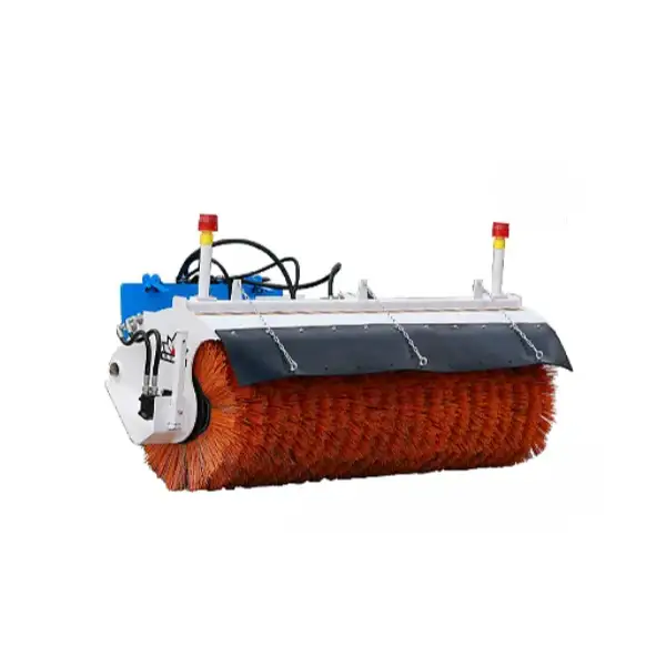 Used Wheel Loader Attachments - Hydraulic Snow Sweeper Broom & Dozer Blade for Road Cleaning