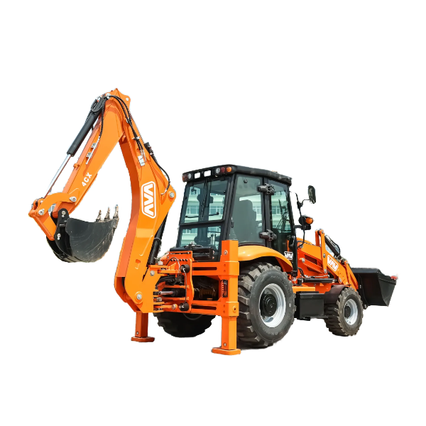 Used Heavy Duty Diesel Excavator Loader - 4WD Wheel Tractor Excavator Loader