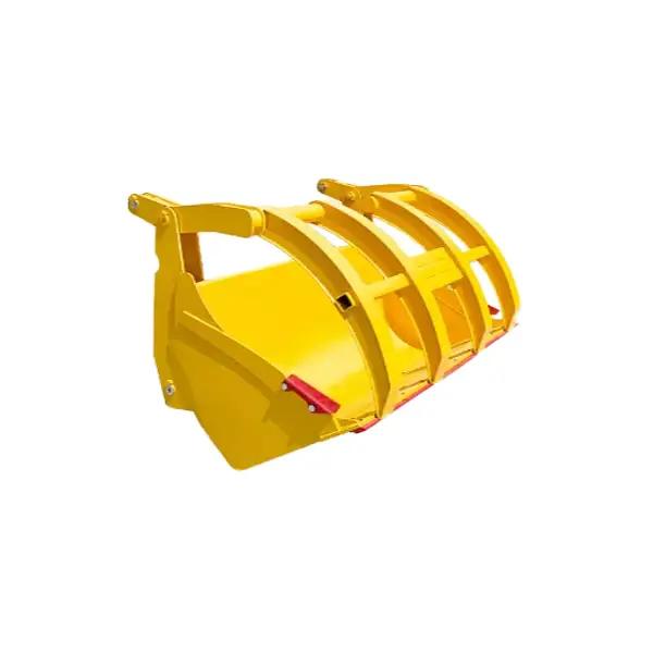 Used Wheel Loader Attachments - Grass Straw Grapple Bucket & Silage Defeeder for Farm