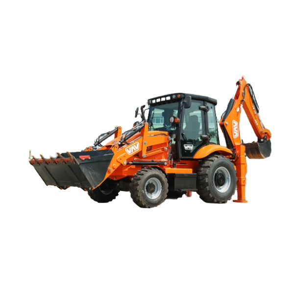 Used Heavy Duty Diesel Excavator Loader - 4WD Wheel Tractor Excavator Loader